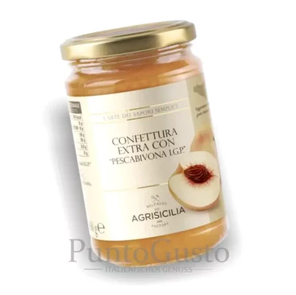 Confettura extra con Pescabivona I.G.P. – sizilianische Pfirsichkonfitüre 360 g