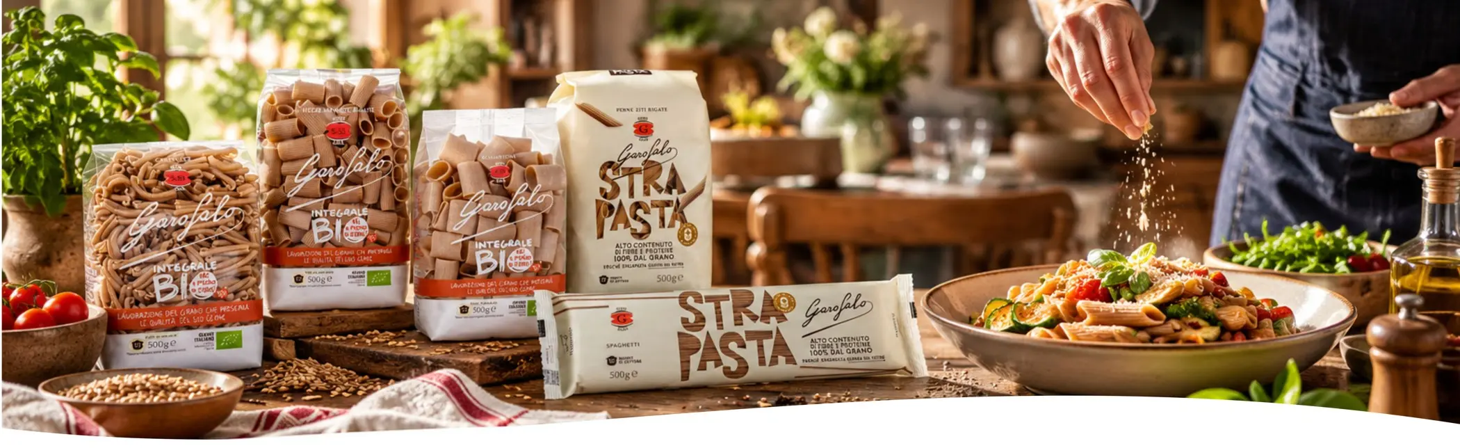 Italienische Vollkornpasta von Garofalo mit frisch zubereitetem Pastagericht