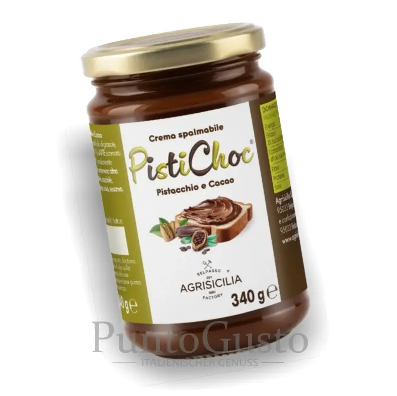 PistiChoc Pistacchio e Cacao – Pistaziencreme mit Kakao 340 g