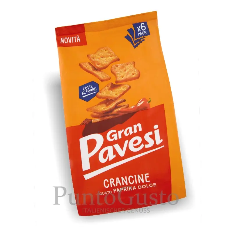 Crancine Gusto Paprika Dolce – Gran Pavesi Crancine Gusto Paprika Dolce – Gran Pavesi Paprikacracker 180 g